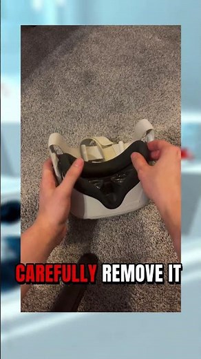 The correct way to clean VR headsets #vr #viral #tutorial