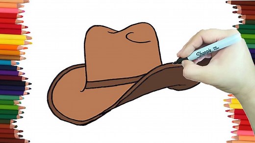 11K views · 147 reactions | Como dibujar UN SOMBRERO DE VAQUERO paso a paso y MUY FACIL Si quieres ver mas videos, suscribete! https://www.youtube.com/channel/UCVcz3XyIbzlASMreLQxYqUw.. | DibuBaron | Facebook