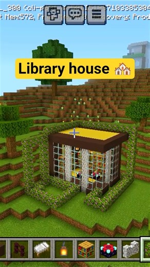 Minecraft library house 🏠|#minecraft #libraryhouse #minecraftshorts