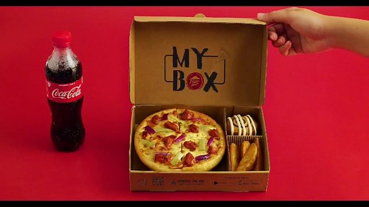 Pizza Hut introduces MY BOX! 😎 Choose any Classic Range Personal Pan Pizza 1/2 portion of an Appetizer 1 Sweet Treat 1 Pet Coca-Cola (400ml) Just Rs. 740/-. 🔴 Appetizer portions to choose from: BBQ Wing It 3pcs / 1/2 portion Potato Wedges / 4 Spicy Chicken & Cheese Balls / 3 slices of Garlic Bread 🔴 Sweet Treat to choose from: Chocolate Delight (1pc) / Cinnamon Roll (1pc) Pizza topping upgrades are available. Call us or order online & don’t forget to choose CONTACTLESS DELIVERY to order your 