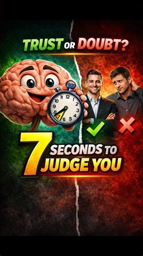 (Your mind decides in 7 seconds (first impression) #psychologyfacts #animation #ytshorts