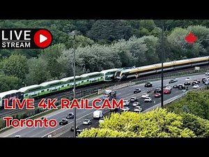 🔴 Live Toronto Railcam • GO Train, VIA Rail & Amtrak Tracker | Gardiner Expressway Traffic Hub (4K)