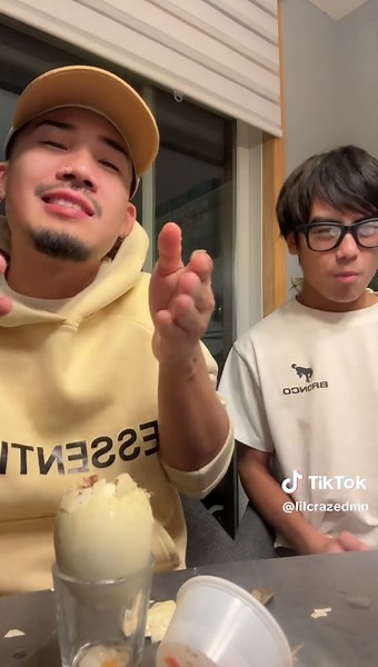 new tradition: eat a fertilized baby duck with a new person every year 😂 🐣 this year, it’s with my nephew, Cloud #lilcrazed #alexplain #balut #foryoupage #foryou