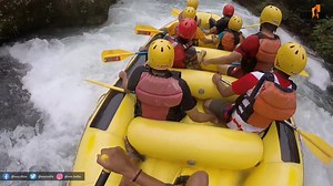 Conquer the Rapids, Feel the Unity! Immerse yourself in the heart-pounding excitement of river rafting near the iconic #StatueOfUnity, as the mighty Narmada River takes you on an unforgettable journey. Unite with nature's power and make a splash with friends and family! #RaftingAdventure #RiverRafting #ExploreGujarat | Statue of Unity