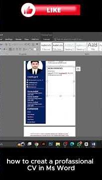 How to Create a Professional CV in MS Word | Step-by-Step CV Design Tutorial