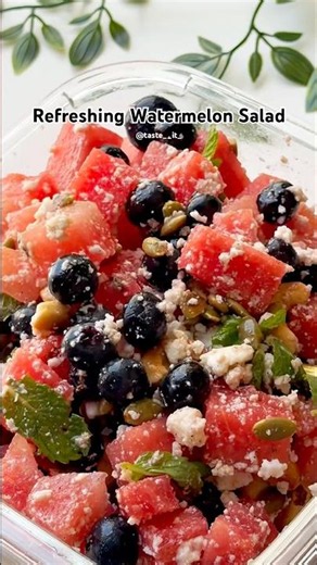 Refreshing Watermelon Salad 🍉 #shorts #salad