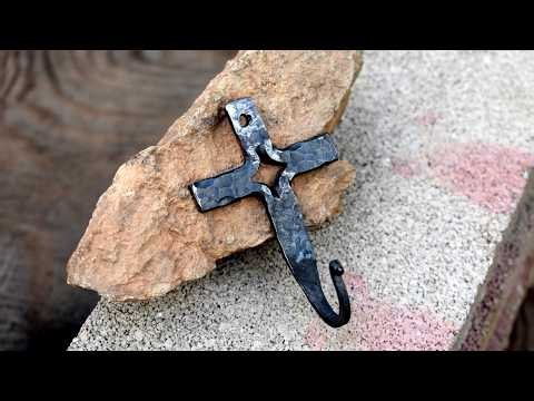 Forging a Decorative Cross Hook | Beginner Blacksmithing Project