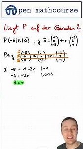 Punktprobe Gerade | 35 #mathe #nachhilfe #abitur