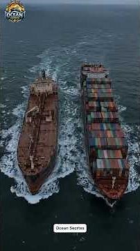 The Risky Process of Refueling at Sea Revealed #oceanfacts #amazing #shorts