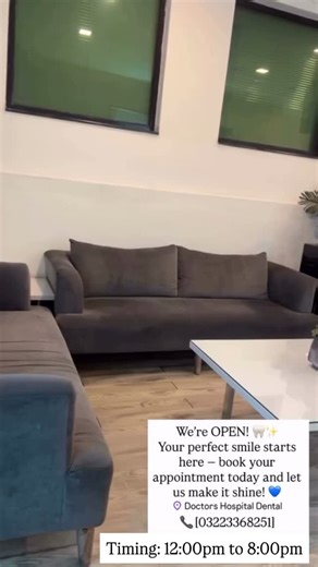 🦷✨ Visit DH Dental Clinic | 12 PM – 8 PM ✨🦷 Your dental health matters! We’re available daily from 12:00 PM to 8:00 PM to take care of your smile. ✔ Dental check-ups ✔ Professional cleaning ✔ Fillings & treatments ✔ Personalized dental care Take the first step toward better oral health. 📅 Book your appointment today 📍 DH Dental Clinic 📞 Call/WhatsApp: [03223368251] Healthy teeth start with the right care. #dentalcliniclahore #booknow #lahoredentist #dentalcare | Doctors Hospital Dental