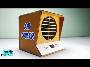 How To Make Powerful Air Cooler From Cardboard | How to make mini air cooler from cardboard