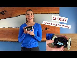 Clocky the Alarm Clock on Wheels, great way to wake up heavy sleepers! #alarm #alarmclock #wakeup