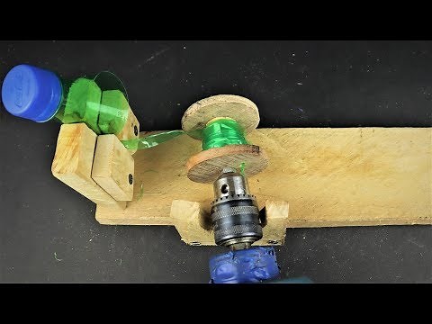 How to Make a Drill Powered Plastic Bottle String Making Tool |DIY