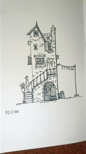 Haw to draw haous 🎨🌎😍 #art #drawing #funny #vews