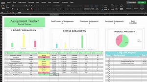 Ultimate Student Assignment Tracker – 5-in-1 Excel Workbook - Etsy Australia