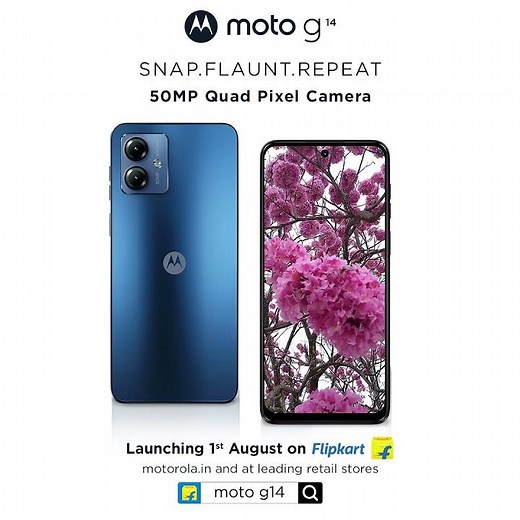 Capture brilliance with #motog14's 50MP Quad Pixel camera system.