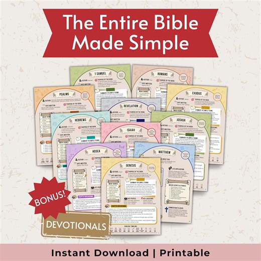 Entire Bible Made Simple, Bible Book Summary, Bible Summary Guide, Bible Chapter Summary, Bible Study Chapter Study Bible Study Guides PDF - Etsy.de