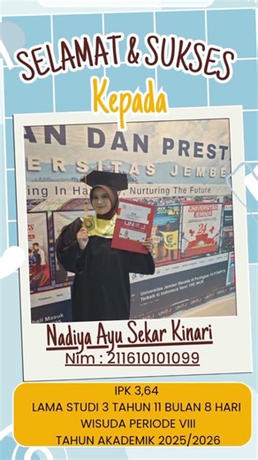 Selamat & Sukses Kepada Nadiya Ayu Sekar Kinari, S.KG #shorts