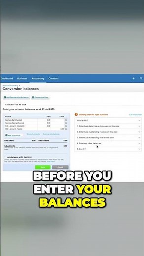 Seamless Accounting with Xero: Mastering Conversion Balances! | #Shorts #Xero