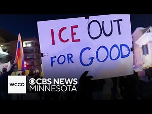 Anti-ICE rally held in Target Center following march through downtown Minneapolis