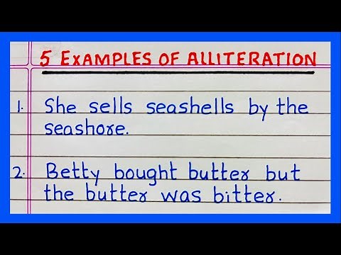 Examples of Alliterations | 5 Examples of Alliteration | in English