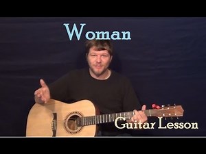 Woman (John Lennon) Easy Guitar Lesson How to Play Tutorial
