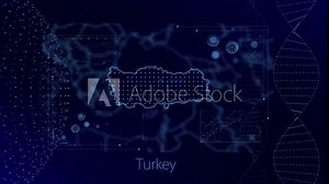 Data analysis Medical statistics on Turkey Country with graphs, charts, analytics in background | Turkey country Revealing world map 4K|60 FPS, data analysis Medical science technological