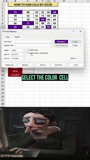 Sum Only Colored Cells in Excel (No VBA!) | Easy Trick 🔥 #excel #feed #shortsfeed #dataentry