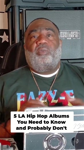 5 LA albums you need to know: Problem & DJ Quik's Rosecrans, WC's Ain't a Damn Thing Changed, ATL Above the Law's Living Like Hustlers, Kurupt's The Streets is a Mutha, and The Relativz' , True Blue. Essential LA rap! #LARap #HipHop #MusicDiscovery #LAAlbums #ClassicHipHop