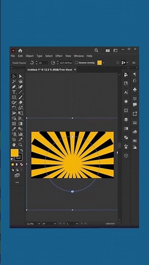 How to make spiral background / sunburst background in illustrator | Adobe illustrator tutorial
