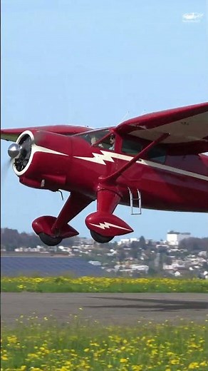 Aviation Marvel: Stinson Vultee V-77 Reliant Take-Off with Radial Engine Roar!