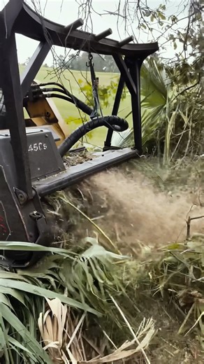 54K views · 832 reactions | Full-on brush control  The 헚헿헶혇혇헹혆 헠ퟰퟱퟬ혀 mulcher delivers fast, efficient land maintenance, tearing through dense palmetto, stumps, underbrush, vines, and invasive vegetation  Credits: MILMUR Land Management Services, LLC  #Prinoth #GizzlyM450s #prinothvegetationmanagement | Prinoth Vegetation Management | Facebook