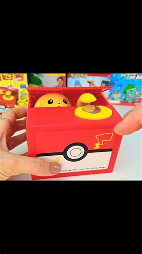 Cutest Pikachu Piggy Bank! #unboxing #asmr #toys #pokemonchannel #toyreview #pokemon #pikachu
