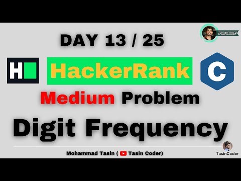 Digit Frequency | HackerRank | Tasin Coder | #hackerrank #day13