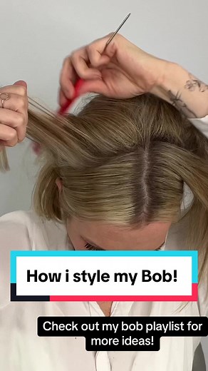 How I Style My Short Fine Hair! 💁🏼‍♀️#howtostyleabob #howtostyleshorthair #shorthairstyles #easystylehair