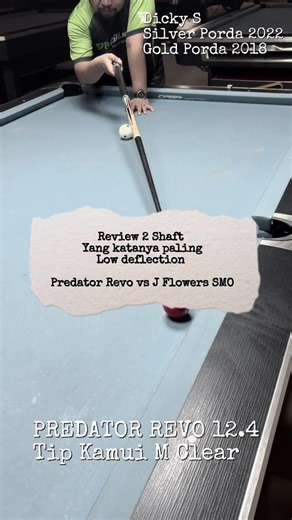 Predator Revo vs J Flowers SMO, mau review stick apalagi ?? #billiard #trickshot #fyp #pool