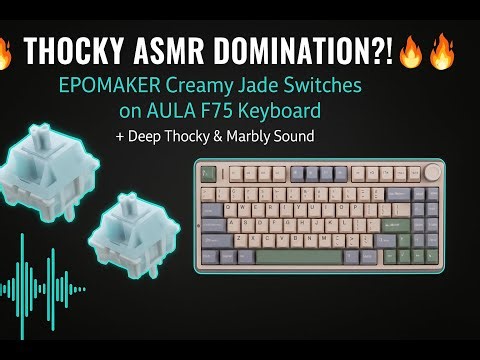 THOCKY! EPOMAKER Creamy Jade Sound Test on AULA F75 | Nice Thock