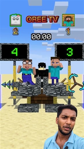 Multiverse: oreE TV vs Thancraft XD - Breaking Bedrock #minecraft #shorts #animation