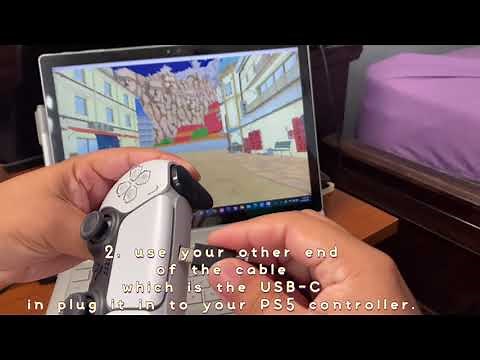 How to connect ps5 controller to PC or Laptop with USB- C Charging Cable
