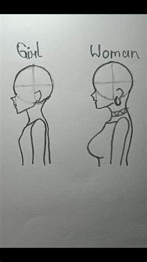 Drawing Side Head Girl&Woman Tutorial #drawing #tutorial#howtodraw#head#art