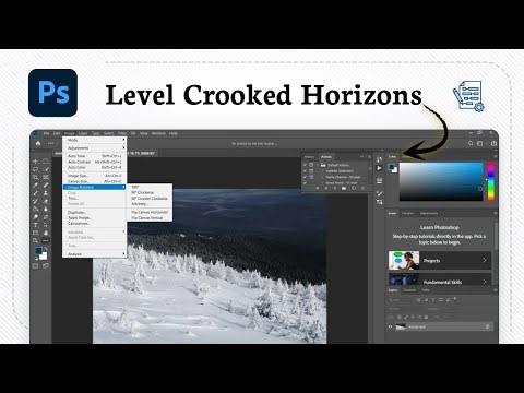 How to rotate an image in Photoshop (Straighten Tool)
