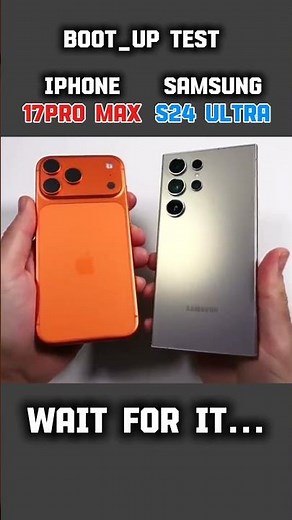 ☠️⚡ IPHONE 17 pro max VS SAMSUNG S24 ULTRA BOOT_UP TEST!!