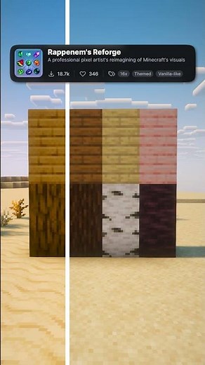 Minecraft Best Resource Pack: Rappenem's Reforge #shorts