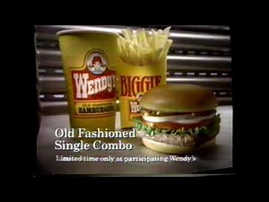 1993 Wendy's "Dave Thomas - Old Fashioned Single Combo" TV Commercial