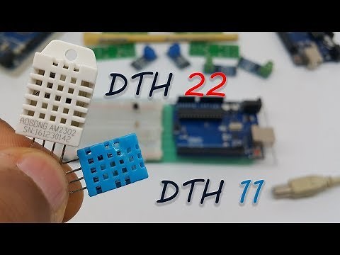 طريقة تعريف وبرمجة حساسين الحرارة والرطوبة DHT 22,DHT 11 مع الاردوينو Temperature and Humidity