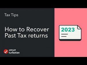 How to Recover Past Tax Returns - TurboTax Tax Tip Video