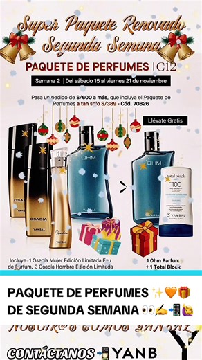 NUESTRO SÚPER PAQUETE DE PERFUMES DE NUESTRA SEGUNDA SEMANA ACÁ ESTAMOS 👀✍️📲🙋‍♀️ JUNTAS SOMOS PODEROSAS 💪👸👑 MUJER ES PODER !! VAMOS POR MÁS!💖 SI PODEMOS !💪🧡✨🧡 @Yanbal @Emprende Yanbal @Analuz @Emprendedores peruanos @Emprendedores.imparables @EMPRENDIMIENTO @Yanbal @solmajusc @Analuz @Cecilia Justiniano @MARIELA EVANGELISTA @Emperatriz Alvites V @TikTok @Celia Alejandro55 @Cledia🩷 @EMPRENDEDORES @Tania M. Berrospi Moncada🇵🇪 @Analuz @Cecilia Justiniano @Yanbal Empresarial @consultora