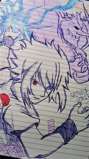 Sasuke Uchiha sketch 🔥🙌🏻 #anime #animeeart #art #naruto #sasuke #drawing