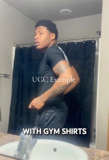 UGC example for gym shirt Building my portfolio. If there’s any tips or constructive criticism feel free to say them in the comments. Need all the help I can get😂🙏🏽 #ugc #maleugccreator #fyp