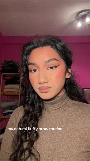 fluffy brows>> #makeuproutines #browroutine #browngirlmakeup #eyebrowtutorial #fluffybrowtutorial